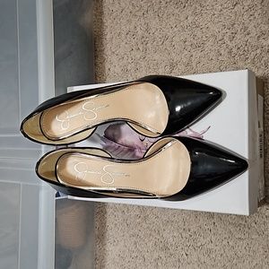 Jessica Simpson Leesy 8M Black Patent Leather Pump